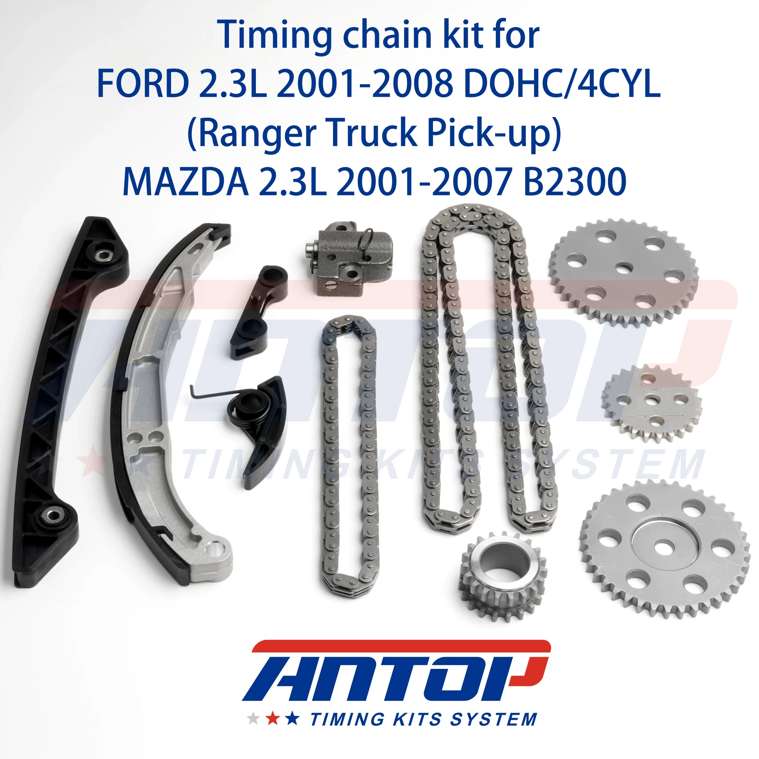 Timing Chain Kit Fit 05-06 Ford Escape Mercury 2.3L DOHC DURATEC